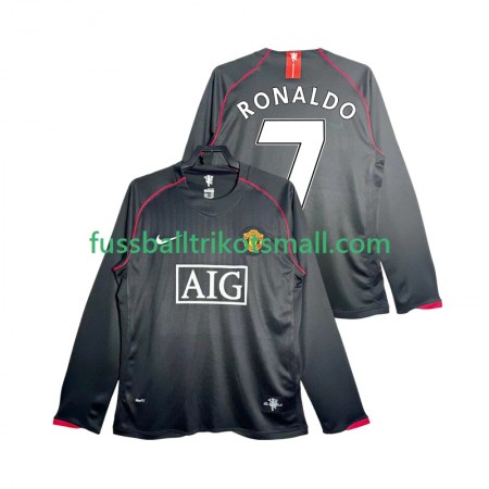 Fußballtrikots Manchester United Critstiano Ronaldo 7 2007 2008 Retro Langarm Auswärts-trikot kaufen